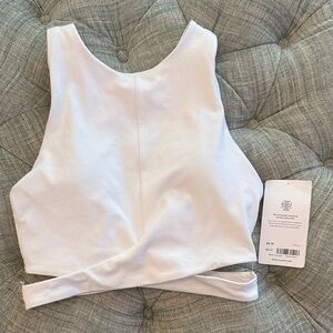 White Cropped Tank Top